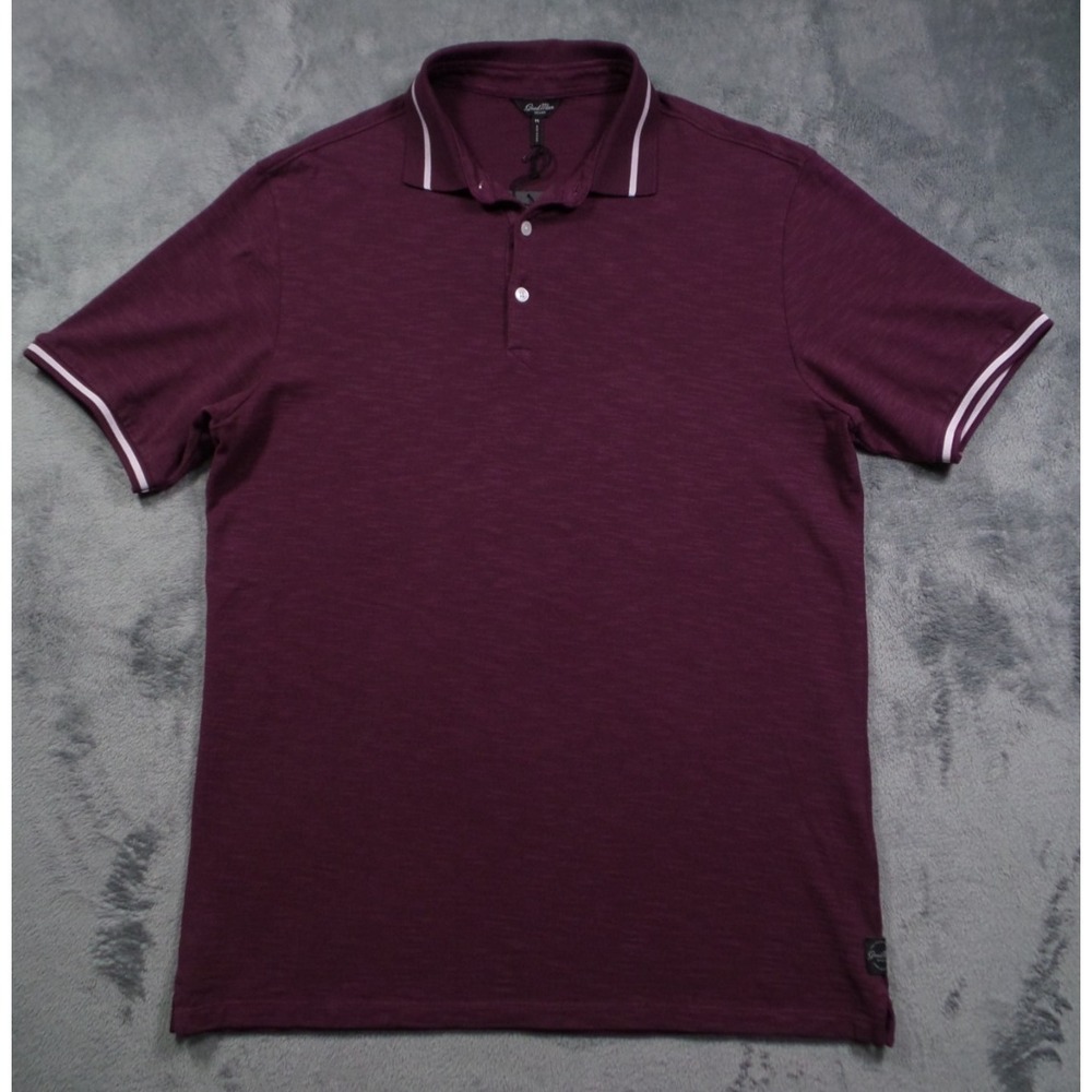 Good Man Brand Shirt Mens Size Medium Red Fig Polo Short Sleeve Comfort NWT‎